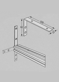 Befestigungswinkel für Montageprofil