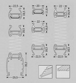 P 36 K, PE 36, P 36, P 36 D Schienen